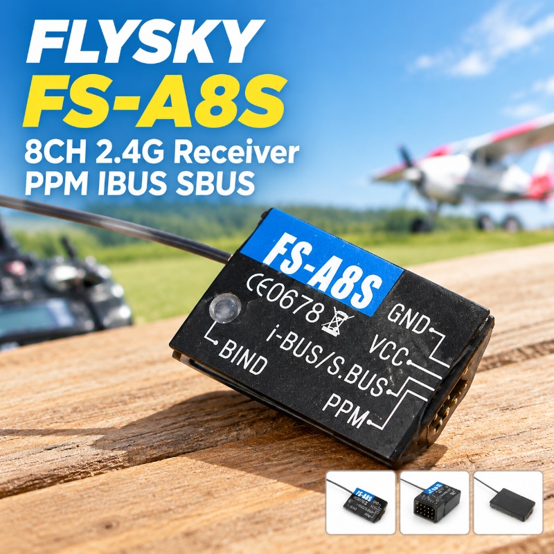 FS-A8S 2.4GHz 8채널 미니 RC 수신기, P - Drone Racing Receiver 리뷰 및 가격